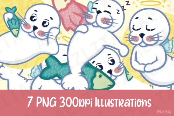 Download Baby Seal Illustrations - 7 PNG Clip Art - Illustration Collection