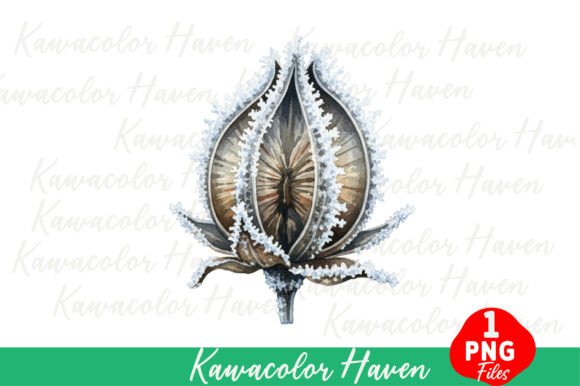 Download Frozen Seed Head Watercolor Illustration - Illustration Collection