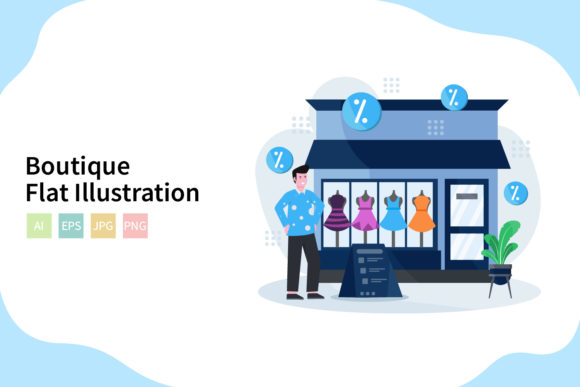 Download Boutique Vector Illustration Flat Design - Illustration Collection