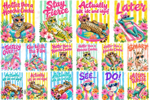 Download Sassy Summer Preppy Animal Sublimation - Animal sublimation Collection
