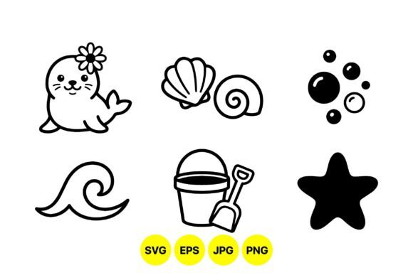Download Cute Sea Animal Clipart Set - Sea animal clipart Collection