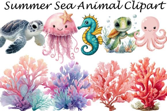 Download Summer Sea Animal Clipart - Sea animal clipart Collection