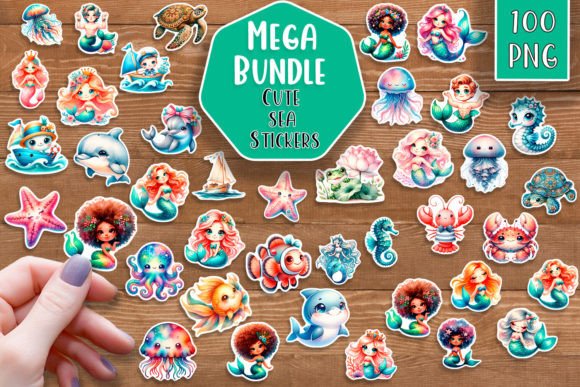 Download Stickers Undersea World for Printing. - Stickers Collection