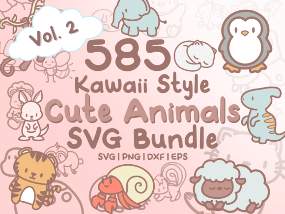Download 585 Kawaii Animals SVG Illustrations - Illustration Collection
