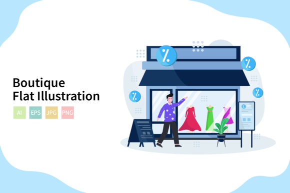 Download Boutique Vector Illustration Flat Design - Illustration Collection