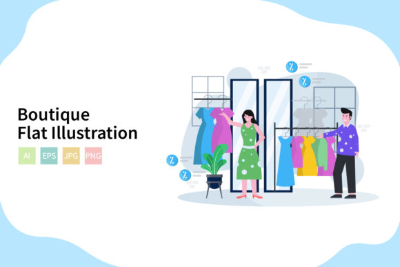 Download Boutique Vector Illustration Flat Design - Illustration Collection