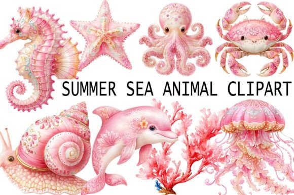 Download Summer Sea Animal Clipart - Sea animal clipart Collection