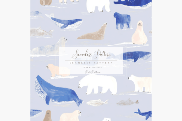 Download Arctic Animals Seamless Pattern PNG - Seamless Collection