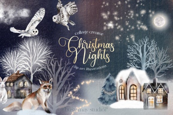 Download Christmas Nights Illustrations PNG - Illustration Collection