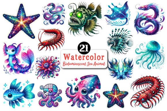 Download Bioluminescent Sea Animal ClipArt's - Sea animal clipart Collection
